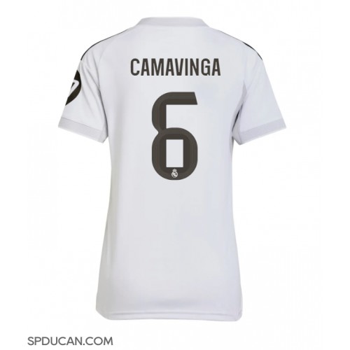 Zenski Nogometni Dres Real Madrid Eduardo Camavinga #6 Domaci 2025-26 Kratak Rukav Zenski Nogometni Dres Real Madrid Eduardo Camavinga #6 Domaci 2025-26 Kratak Rukav